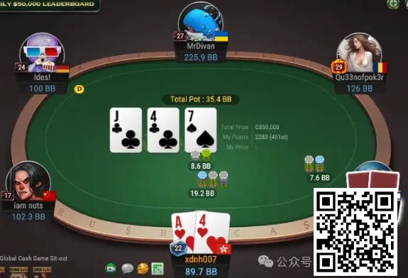 【EPCP扑克】牌局分析：底对cbet/3bet再现江湖